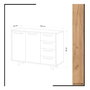Hanah Home Armario Multiusos Waga Roble y Blanco